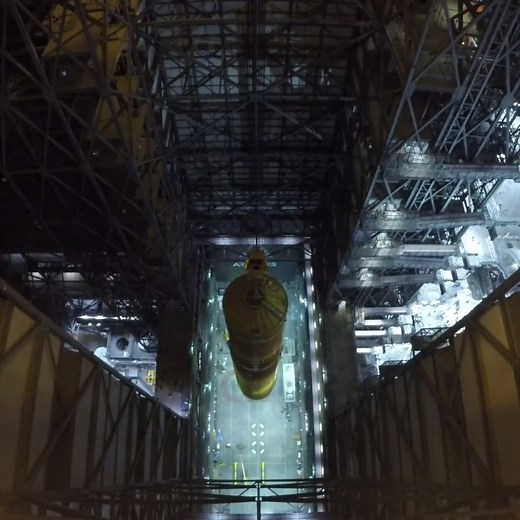 43K views · 96 reactions | The Space Launch System rocket core stage for the first Artemis mission was stacked in the Vehicle Assembly Building at Kennedy Space Center. Watch the time lapse here. | CNET | Facebook