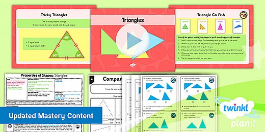 PlanIt Maths Year 4 Properties of Shapes Lesson Pack 3: Triangles
