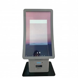[Hot Item] Selfpayment Curved Screen Machine Small Self Checkout Order Terminal Payment Self Service Cash Register Kiosk with Scanner