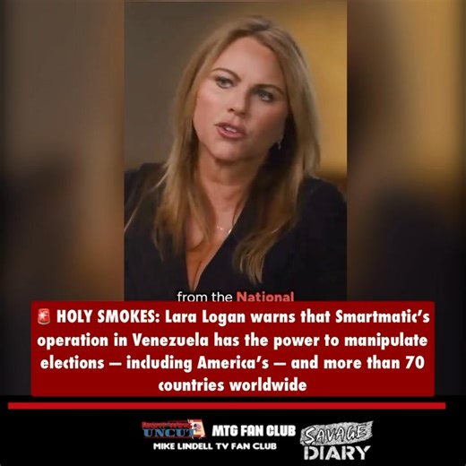 🚨 HOLY SMOKES: Lara Logan warns that Smartmatic’s operation in Venezuela has the power to manipulate elections — including America’s — and more than 70 countries worldwide | Marjorie Taylor Greene Fan Club