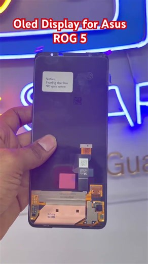 Oled Display Folder for Asus ROG 5 Black (In display Fingerprint Support) at best price on Zeespares