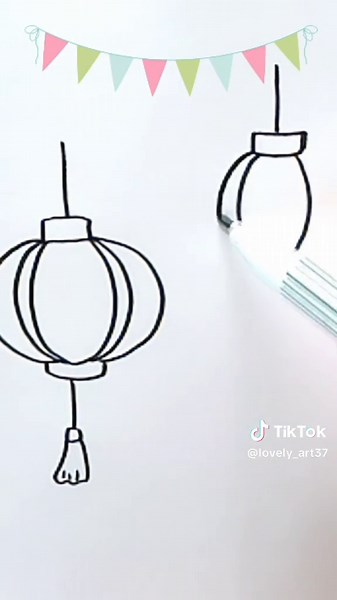Easy Step-by-Step Guide to Drawing a Chinese Lantern
