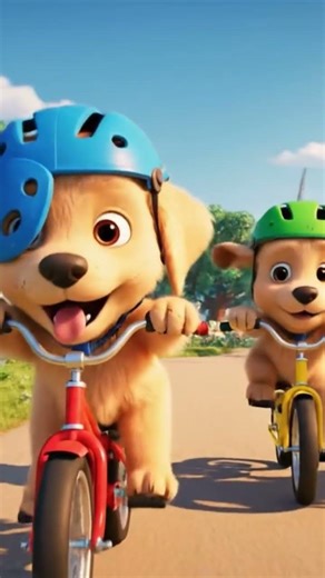 You Won’t Believe These Puppies Can Ride! 😂🐕#viral #trending #animatedshorts