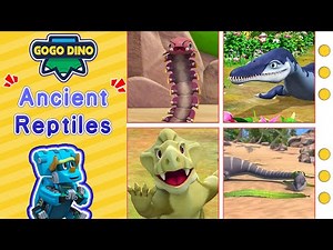 🦖 GOGODINO | Ancient Reptiles 🐊 🐛 | Special Dinosaurs Collection | Superhero Adventure Cartoon