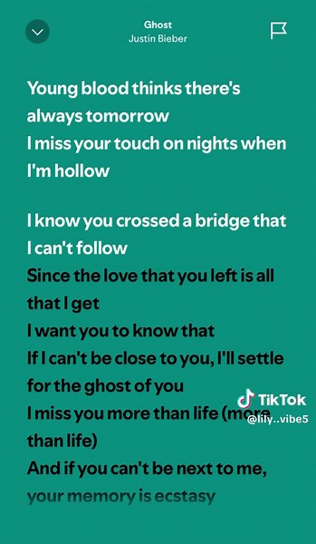 Ghost – Justin Bieber Full Song with Lyrics