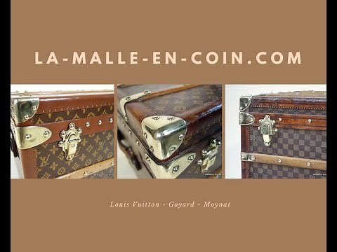 Making a travel trunk with antiques technique www.la-malle-en-coin.com