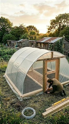 I Built a DIY Greenhouse for My Peppers! 🌶️ (Timelapse)