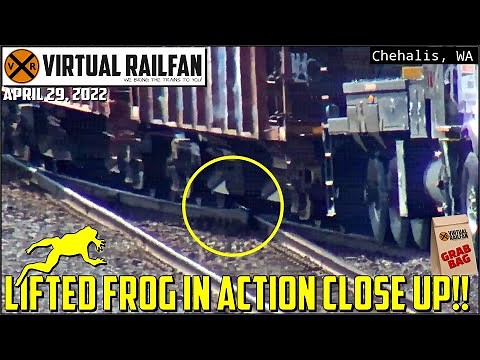 FROG ACTION UP CLOSE AT CHEHALIS! PLATFORM WORK AT ASHLAND! BSNF, YES, BSNF ENGINE! & MORE! 4/29/22