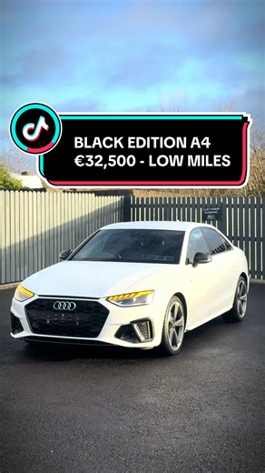 🚘BLACK EDITION 2020 AUDI A4🚘 ⚙️ 2.0 Diesel | S-Tronic Automatic 🎨 Finished in IBIS WHITE - €32,500 🏁 Factory Black Edition - S-Line 👉 Don’t miss out — a deposit secures 📞 Call the FDR team now so you’re not disappointed INTERIOR FEATURES ✔️ Audi Virtual Cockpit ✔️ Reversing Camera ✔️ MMI Touch Display Infotainment System ✔️ Apple CarPlay ✔️ Dual-Zone Electronic Climate Control ✔️ Heated Sports Front Seats (S-embossed) ✔️ S-Line Multifunction Leather Steering Wheel ✔️ Leather-Trimmed Interi