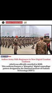 Indian Army Sikh Regiment in New Digital Combat Uniform 🇮🇳 which was officially unveiled in 2022. This uniform features a "disruptive" digital camouflage pattern designed by the National Institute of Fashion Technology (NIFT). #indianarmy #fbreel #sikh #trending #viral | Defence Creation India