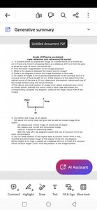 Generative summaryUntitled document PDFGrade 10 Physics wor... | Filo
