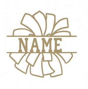 Personalized Cheerleading Pom Pom Iron on Decal: Custom Cheer Name Vinyl Patch - Etsy
