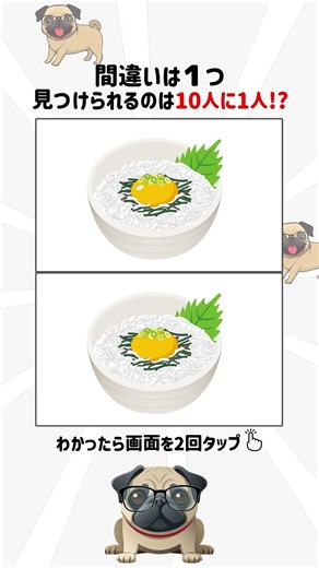 【脳トレ】しらす丼の間違い探し #脳トレ #間違い探し #spot the diffrence