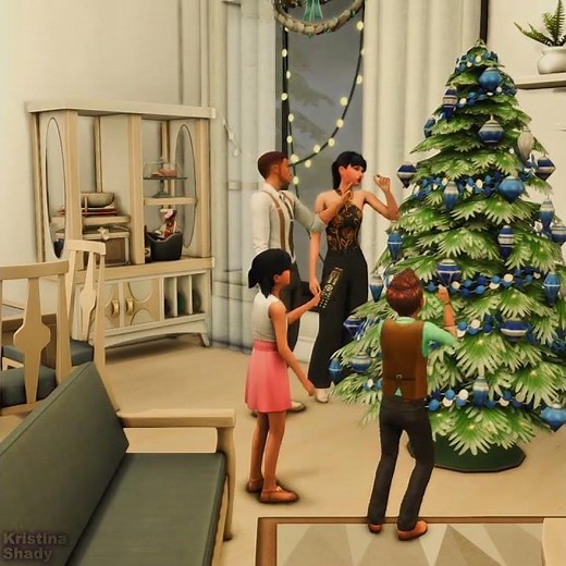 The Sims 4 | Modern Christmas Family Home | #shorts #sims4