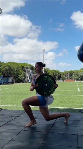 Rotational Reverse Lunge w/ Knee Drive, heel float #rotationalpower #stepup