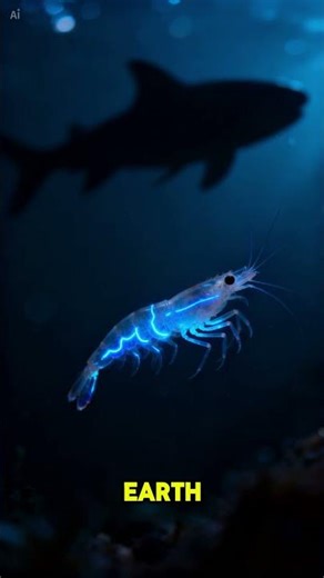 This Glowing Deep Sea Shrimp Looks Unreal 😱🦐 #Shorts