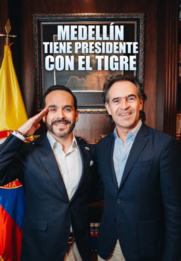 En la era del Tigre, Antioquia volverá a ponerse de pie. Me reuní con el alcalde de Medellín, @FicoGutierrez, para ratificarle que esta tierra contará con toda la atención y el respaldo de mi gobierno. Trabajaré de la mano de todos los alcaldes de Colombia para recuperar nuestras regiones, fortalecer la seguridad y acelerar el desarrollo. La Patria Milagro comienza en cada municipio, se fortalece en cada departamento y se consolida en toda Colombia. Firme por la Patria. 🇨🇴🐅
