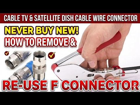 How to remove and re-use F connector | Coaxial cable connector fixing | DTH & cable tv wire