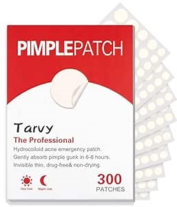 Pimple Patches for Face Acne Patches Hydrocolloid Patches Pore Cleansing Strips for covering pimples and blemishes with Salicylic Acid Tea Tree Oil Calendula Oil All Skin Types