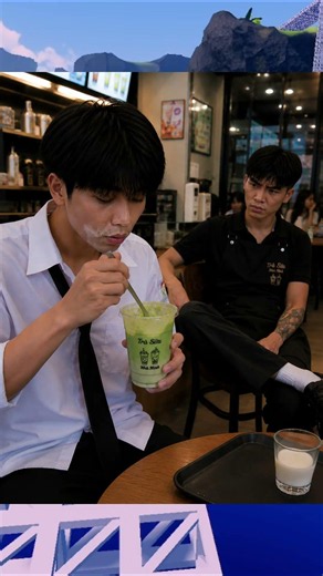 Ly sữa tươi nóng và 1 ly matcha xui xẻo