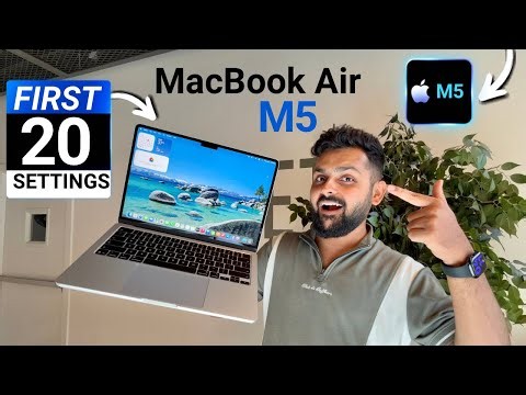 MacBook Air M5 First 20 Settings You Must Change - New MacBook Setup!