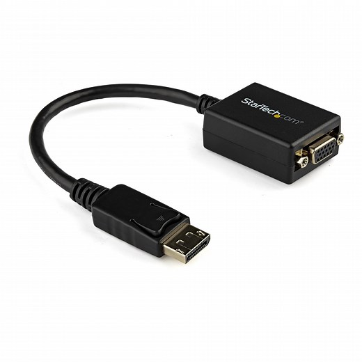 DisplayPort to VGA Adapter - Active DP to VGA Converter - 1080p Video - DisplayPort Certified - DP/DP   Source to VGA Monitor Cable Adapter Dongle - Latching DP Connector
