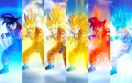 《龙珠：超宇宙2》孙悟空超级赛亚人变身MOD演示【SSJ, SSJ2, SSJ3, SSJG, SSB】【1080P】