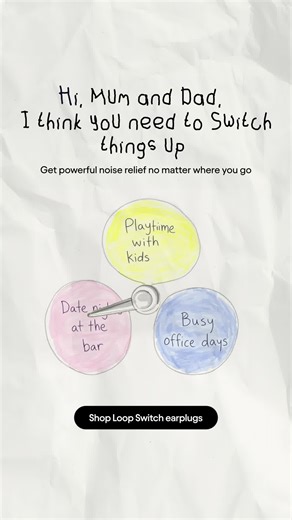 Get noise relief 24/7 with Loop Switch earplugs ✅ Quiet mode for focus and sleep ✅ Engage mode for playtime with the kids and conversations ✅ Experience mode for loud music & sports events | Loop | Facebook