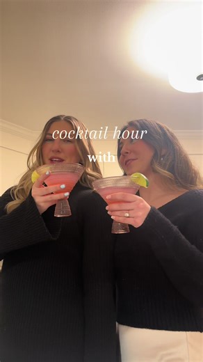 Episode 1 of cocktail hour with cait and mo #cocktail #martini #cosmo #besties @cait.cory