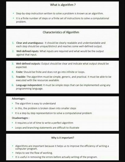 What is Algorithm? #algorithm #characteristics #advantages #disadvantages #importance