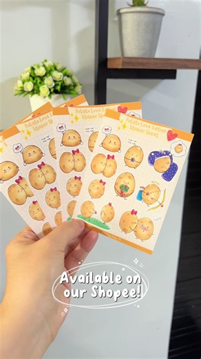 Our new potato sticker sheet💕 Available now on Shopee. Link on our Bio😊💕 #potatoes #fyp #stickers #smallbusinessowner #smallbusinesstiktok #stickershop #sticker #potato #cute #digitalart #business #businessowner #art