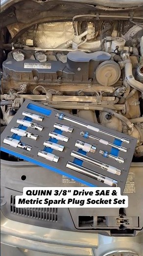 QUINN 3/8” Drive SAE and Metric Spark Plug Socket Set | Harbor Freight