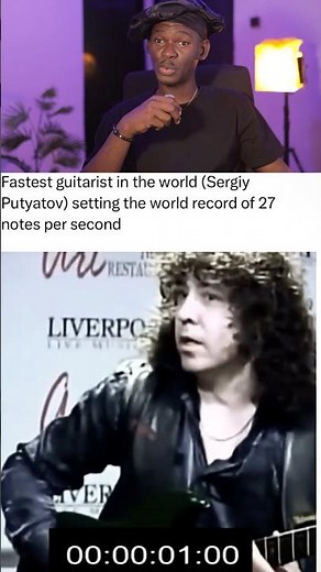 Fastest guitarist in a second!