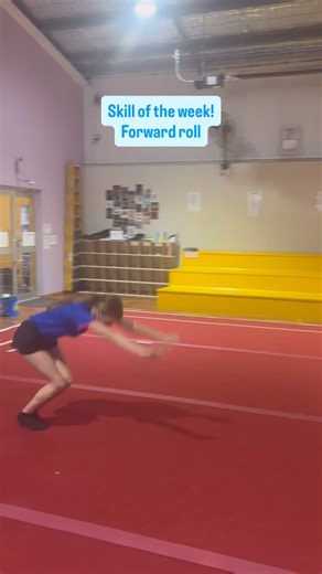 🤸SKILL OF THE WEEK 🤸 Simple steps to doing a forward roll: 1. Start standing tall with feet together and arms up. 2. Bend your knees into a squat and place your hands flat on the floor. 3. Tuck your chin to your chest to keep your neck safe. 4. Push through your legs to roll smoothly over your upper back. 5. Keep your body tight as you roll and let the momentum carry you forward. 6. Finish by standing up tall again without using your hands if you can! Want to learn more cool skills like this? 