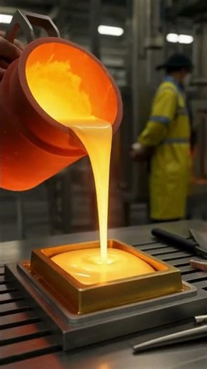 How Gold Bars Are Refined | Inside the Real Gold Refining Process #factoryprocess