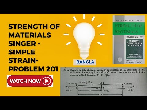 Strength of Materials singer - Simple Strain- Problem 201
