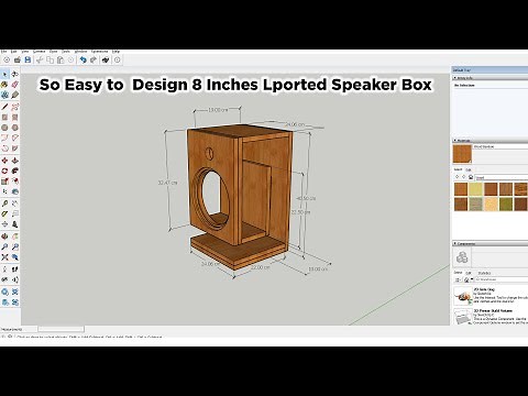 Sketchup Tutorial : How to Design Sketchup 8 Inches Speaker Box L Ported