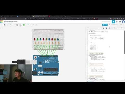 Simulasi Arduino Uno: 9 LED dengan 5 Variasi Animasi Lampu (Tugas Kuliah)