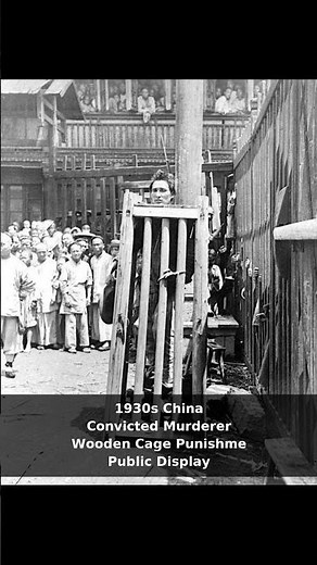 1930s China: Public Wooden Cage Execution