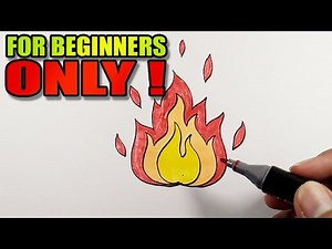 How to draw fire | Simple Drawings