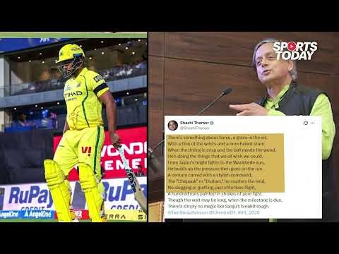 Shashi Tharoor pens special poem for Sanju Samson after batter smashes century vs MI