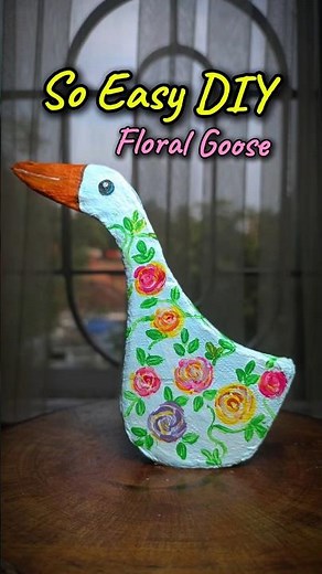 So Easy DIY Floral Goose! | Cardboard Craft Idea 🦢🌸🌱