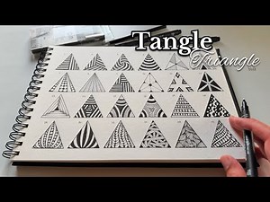 24 Zentangle Triangle Patterns | Easy Beginner Doodles You Can Draw