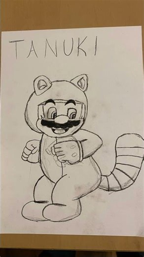 Super Mario Tanuki #supermario #mario #drawing #draw #creative #shortvideo #shorts #short