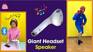 Giant Headset Speaker *this is a fun family honest review rating video Happy weekend and shuffle away! 😍🎼👨‍🎤 | Pakupakiss