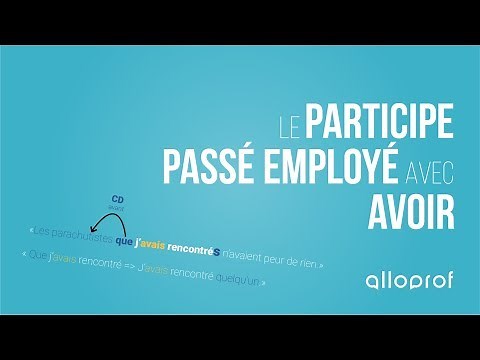 Le participe passé avec avoir | Français | Alloprof