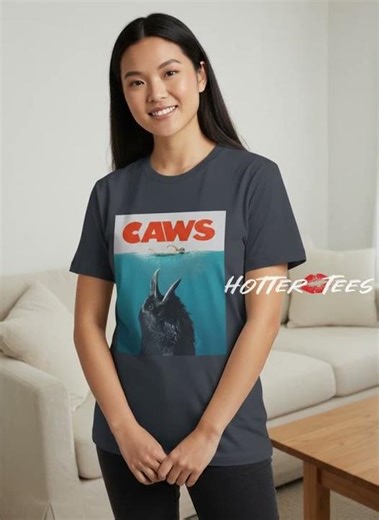 Jaws Crow Shirt 🌊 Horror Comedy Tee #jaws #parodyshirt #moviemerch #hottertees