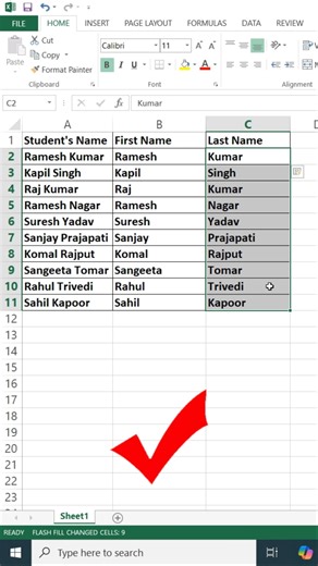 Seperate First and Surname in Excel #excel