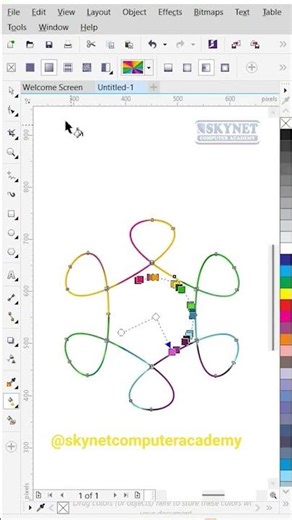 डिजिटल रंगों का Creative Chakra | CorelDRAW Practice Design