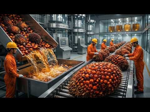 Inside a Massive Palm Oil Refinery | From Harvest to Bottling (Full Documentary)